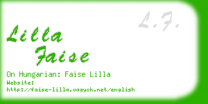 lilla faise business card